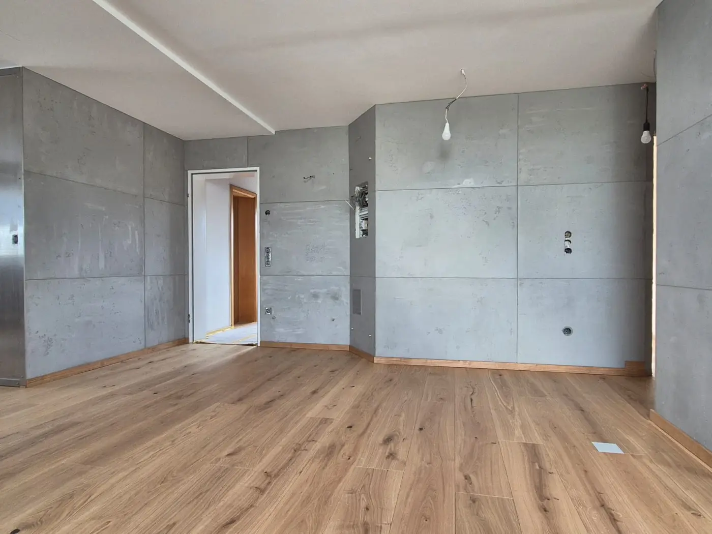 Wände in Betonoptik nachher