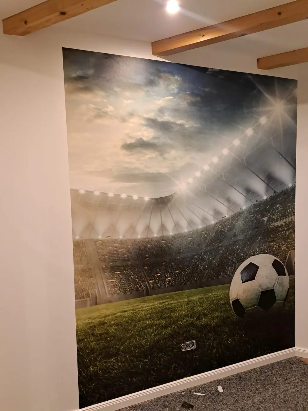 Fototapete Stadion: Ein Kinderzimmer für Fußballfans